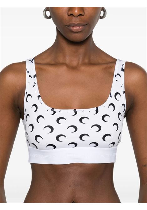 top sportivo moon printed jersey donna bianco MARINE SERRE | WUW055BCJER0001WH00